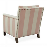 UPHOLSTERED ARMCHAIR WITH NAILHEADS