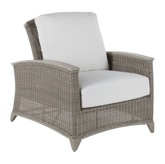 ASTORIA WOVEN RECLINER IN OYSTER FINISH WITH CUSHION