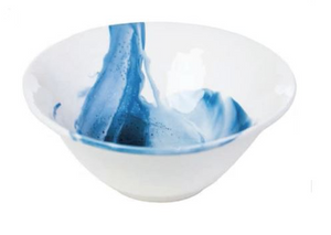 BLUE AND WHITE SPLASH BOWL