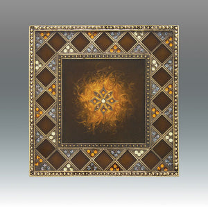 Jeweled Square Coaster – Brown