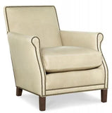 LEATHER ARMCHAIR WITH NAILHEADS SIDE VIEW