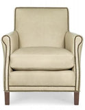 LEATHER ARMCHAIR WITH NAILHEADS