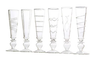 RAZZLED STEMMED CHAMPAGNE GLASS S/6