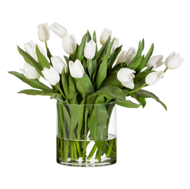 French Tulip Cut in Glass