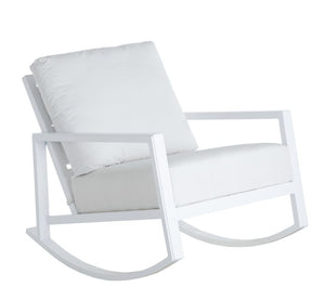 AVONDALE ALUMINUM SPRING LOUNGE CHAIR, CUSHION INCLUDED