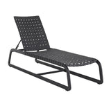 catalina chaise lounge midnight finish with charcoal strap